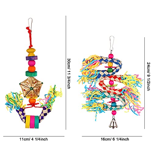 LifeIdeas 5PCS Bird Toys - Foraging, Shredding & Hanging Toys for Small to Medium Parrots, Conures, Cockatiels, Budgies, Lovebirds & Parrotlets - Bird Cage Accessories