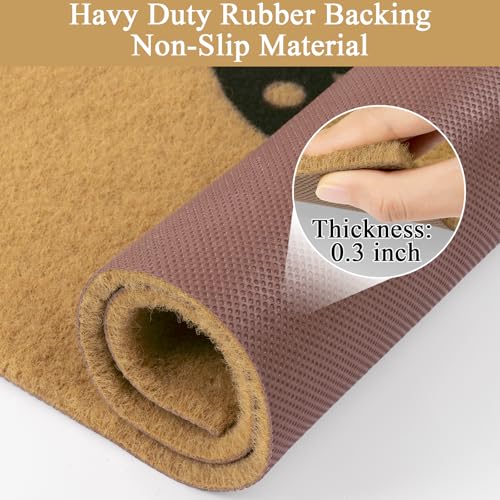 SHACOS 2x3ft Artificial Coir Door Mat, Hello | Non-Slip, Dirt Trapping, Low Pile 0.3", Welcome Doormat, Front Door Porch Entryway Patio Entrance - color: Hello, size: 2x3ft