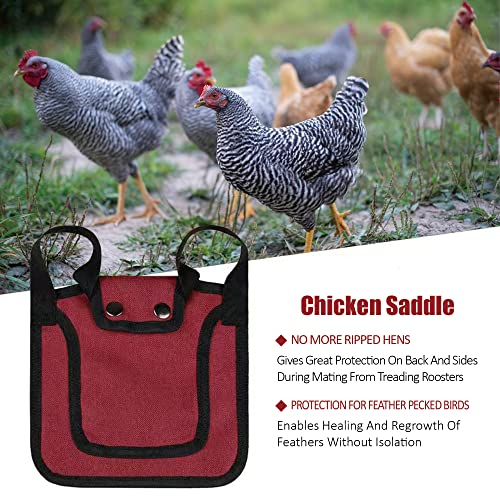 Chicken Saddle for Hens, Poultry Saver with Adjustable Strap, Feather Protector for Back and Sides, Outdoor Hen Apron