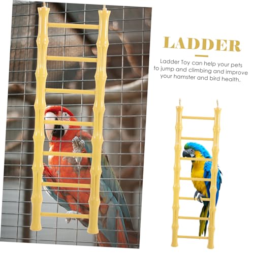 Toyvian Hamster Ladder, Hanging Bird Ladder Cage Accessory | Wooden Climbing Step For Small Birds And Hamsters For Cage Exercise And Habitat Decoration