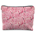 Pink Flamingo Gifts Canvas Makeup Bag for Women | Flamingo Lover Gifts, Preppy Pink Bird Canvas Cosmetic Bag Beach Bags Travel Toiletry Zipper Pouch Storage Organizer - color: Flamingo 2