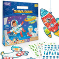 Imagimake Mirror Mosaic - Space, 5 Templates, 450+ Stickers | Mess-Free Craft Activity, Screen-Free Creative Art Kit for Kids, Birthday Gift for Boys & Girls Ages 3,4,5,6,7 Years Old - style: 3. Space