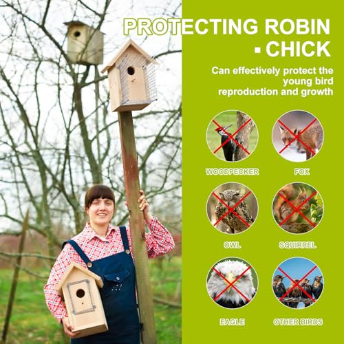 Yaocom 2 Pcs Bluebird House Predator Guards Strong Metal Wire Birdhouse Entrance Protector Guard Bird House Hole Protector Snake Guard for Eastern Bluebird Box
