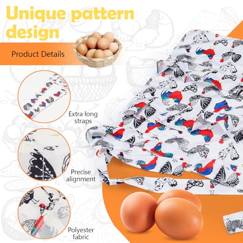 12 Deep Pockets Egg Apron, Chicken Egg Collecting Apron, Egg Holding Apron, Duck Goose Egg Gathering Apron for Housewife - color: Exotic Style