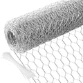 Chicken Wire 15.7 in x 237 in Poultry Wire Netting Hexagonal Galvanized Mesh Garden Fence Barrier for Pet Rabbit Chicken Fencing with 100 Pcs Cable Zip Ties - color: Silver, size: 15.7"x237"+100Ties