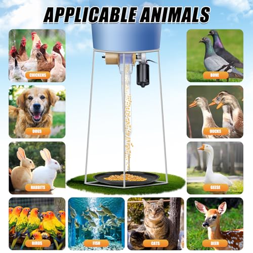 Timed Automatic Chicken Feeder 16 Groups of Timer & Quantitative | Chicken Feeder with Timer Poultry Feeders for Duck Bird, Adjustable Feed Port, Timed Design, Easy to Install,Widely Used