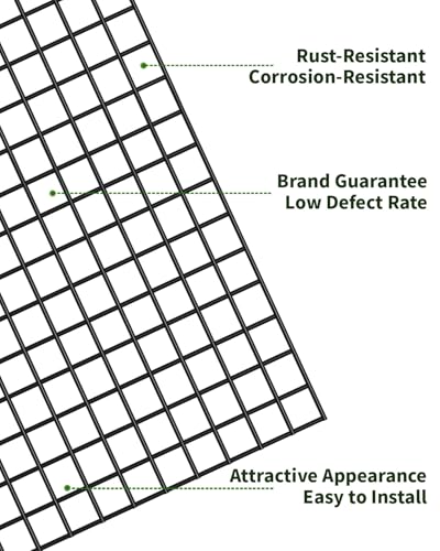 Black Hardware Cloth 1/2 inch 36 x 100 Ft 19 Gauge | Vinyl Coated Wire Mesh Roll, Chicken Wire Fence, Chicken Wire Mesh, Garden Fencing, Tree Guard, Chicken Coop/Run Cover - size: 1/2inch 36''x100'