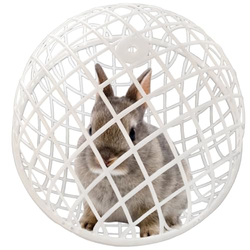 15.7" Ball-Shaped Movable Chicken Coop,Pigeon Rabbit Duck Safe Walking Net,Preventing Trampled by Horse,Predation by Eagles,Wolves,Dog Bites.Pet Removable Prevent Harassment Safety Hutch - color: WHITE