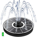 Yzert Solar Fountain with 2000 mAh Battery Backup Works in Cloudy, Glass Solar Powered Bird Bath Fountains with 7 Nozzles, 3.5 W Solar Fountain Pump for Birdbath,Garden, Outdoor, Pond - color: White