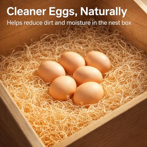Nest Pads for Chicken Nesting Boxes - 13 x 13 Pads Made in USA from Sustainably Sourced Aspen Excelsior (10 Pack) - size: 13" x 13"