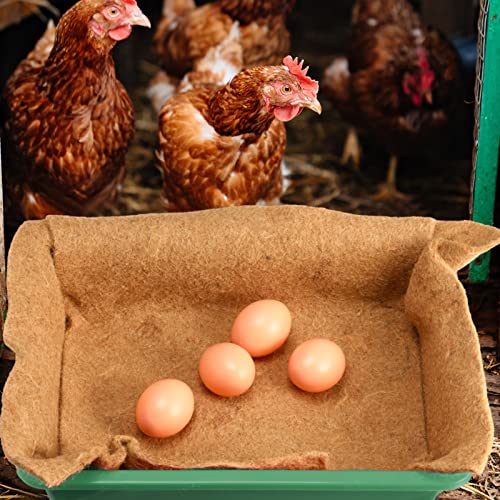Aoriher 12 Pack Natural Hemp Chicken Nesting Pads Reusable Hens Bedding Mats Chicken Nesting Box Liners for Hen Laying Eggs, Coop Pet Garden Lawn Indoor Outdoor, 11.8 x 11.8 Inches