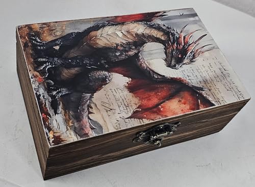 RK Collections Wooden Trinket Jewelry Boxes (Dragon) - style: Dragon