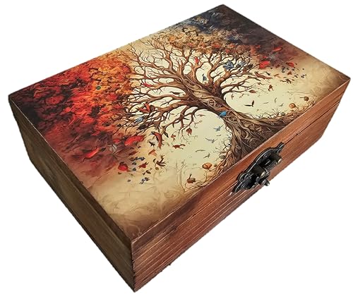 RK Collections Wooden Tree of Life Jewelry Trinket Keepsake Box. Decorative Case/Holder. (6.5" Tree of Life) - style: Tree of Life