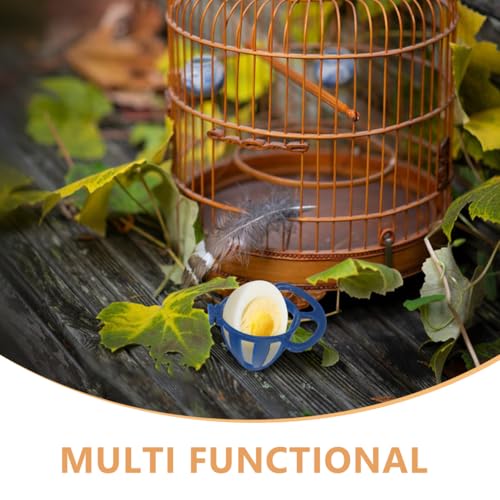 Hanging Bird Food Basket 10-Pack Cage Cup Feeders for Fruits Vegetables and Eggs Multi Functional Egg Holder for Parakeets Small Birds and Songbirds 2.75 X 2.67 X 1.37 in
