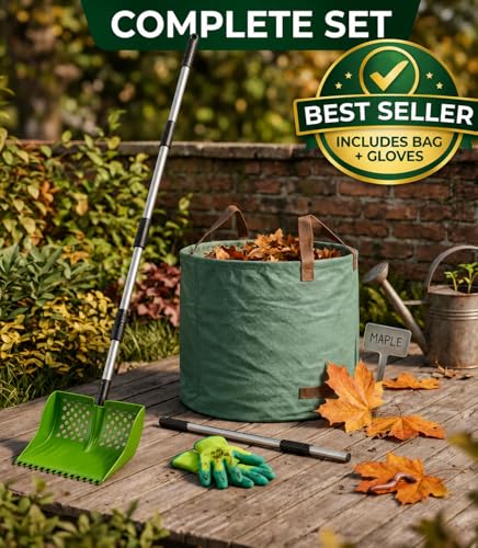 2-in-1 Pets Poop Scooper & Rake, Dog Pooer Scooper Set (Green) - color: Green