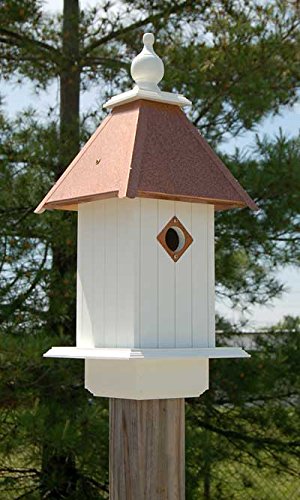 Wing & A Prayer Cathedral Bird House, Hammered Copper Colored Roof