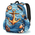 Nautical Kids Backpack School Backpack Teens Bookbag for Girls Boys Hiking Camping Travel Sports - color: Nautical