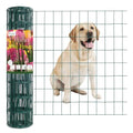 Green PVC Coated Welded Wire Fence 24" x 25' Roll, 2"x3" Mesh, 16 Gauge | Vinyl Coated Garden Fencing, Yard & Pet Barrier, Chicken Wire Fencing, Dog Enclosure Mesh, Vegetable Plant Protector - color: Green, size: 2''x3'' 16GA 24''x25'