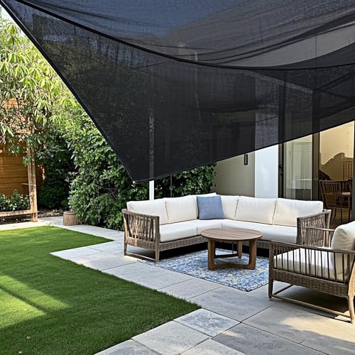winemana Black Shade Cloth 40%, 6.6x20 FT Mesh Tarp - Garden Shade for Greenhouse, Patio, Vegetables, Plants Cover and Chicken Coops, Sun Shade Net for Outdoor Protection with Reinforced Grommets - size: 40%-6.6 FT x 20 FT