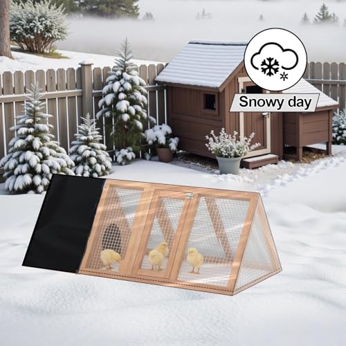 Small Chicken Coop Cover Waterproof Quail Coop Winter Cover is Suitable for Chicken House, Duck House, and Rabbit Cages 50" Lx 20" Wx 21" H
