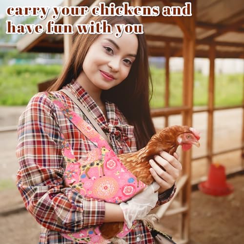 2 Pack Chicken Carrier Holder Bag, Canvas Chicken Carrier Sling Catching Hand Bag for Hen Rooster Poultry Poultry Transport, Travel - style: Deer