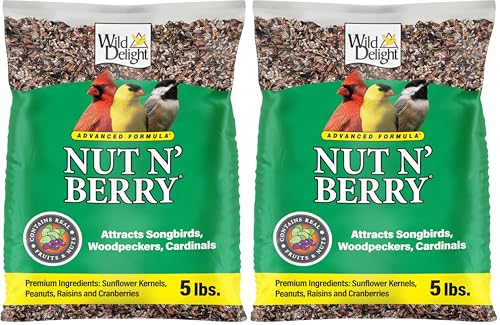 Wild Delight 366050 Nut N' Berry Bird Food, 5 lb, Multi (Pack of 2) - size: 5 Pound (Pack of 2), style: Nut N'Berry 5lb