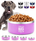 Tuff Pupper Heavy Duty Insulated Dog Bowl | Double Wall Stainless Steel Dog Food Dish | Non-Slip Spill Proof Dishwasher Safe Cat Bowl | Water Dish for Feeding Large Medium Small Pets (188oz, Pink) - color: Punch Pink, size: 188oz