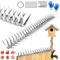 Bird Spikes 13 FT Anti Climb Spikes Stainless Steel Bird Squirrel Deterrent | Acts as squirrel baffles for bird feeders, stops squirrels stealing bird food - size: 13 FT