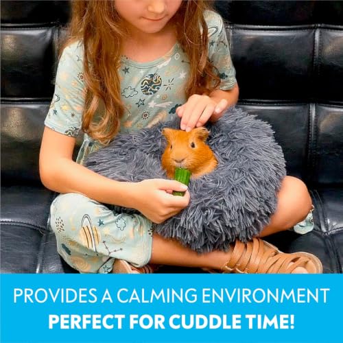 Paw Inspired Furr-O Burrowing Pet Bed Enrichment, Removable Base, Purple | Cozy Carrier Toy, Zip-On Spandex and Fleece Bottoms, Hideout Cage Accessories for Guinea Pigs, Hamsters, Small Pets, Animals - color: Purple