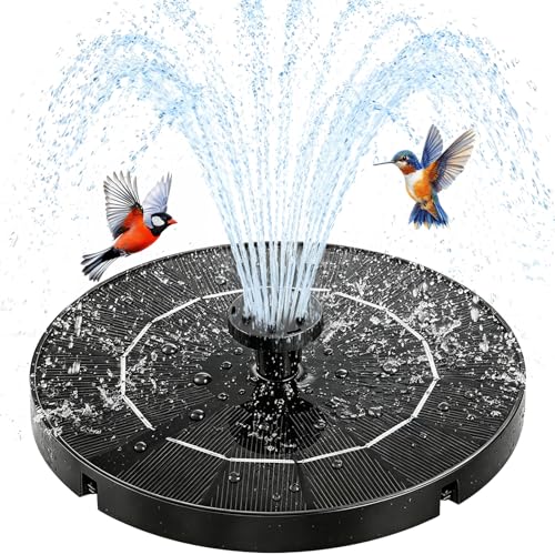 DDcafor Solar Fountain for Bird Bath 3.5W Solar Powered Water Fountain Pump | Floating Solar Water Pump for Birdbath,Small Pond Garden Outdoor Water Feature with 6 Nozzles - color: Solar Water Fountain 3.5w