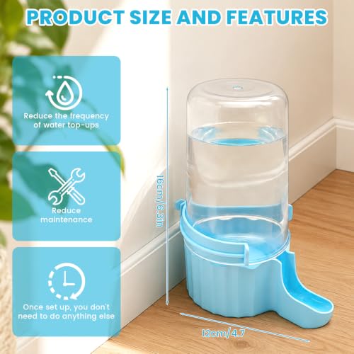 Quail Chick Waterer, Large Capacity Quail Water Feeder for Chick, Duckling, Parrot, Hamster, Hanging or Free-Standing