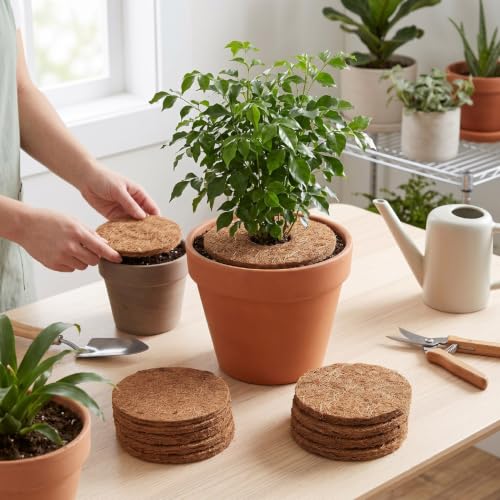 Haofy 5.91x5.91inch Bird Cage Liner 10 Pack Coconut Coir Fiber (15CM Thick) | Pigeon Breeding Pad for Parakeet Chicken Hatching Box Liner for Eggs and Small Pets Bird Nesting Mat