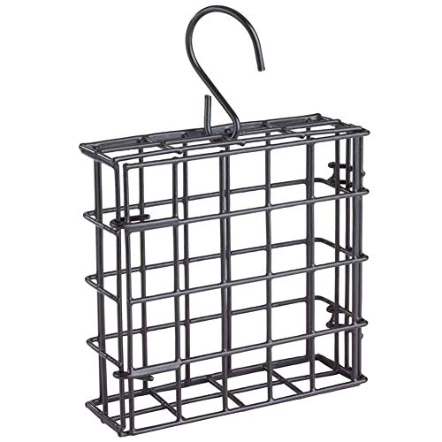 More Birds Suet Cage Bird Feeder, Fruit and Suet Feeder, Single Cake Capacity ,Black - color: Black, size: Single Cake, style: Suet Cage