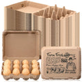 Honeydak 50 Pcs Egg Cartons Bulk 12 Count 3x4 Style Pulp Paper Egg Tray Dozen Reusable Container Holder Storage Box for Supermarkets Fresh Kitchen Vegetable Family Farm Markets