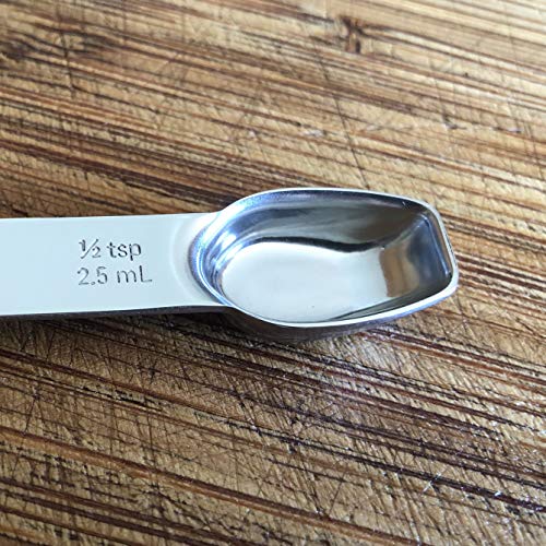 Stainless Steel Double Sided Measuring Spoon- 1/2 Teaspoon and 1/4 Teaspoon - size: Half teaspoon/ Quarter Teaspoon