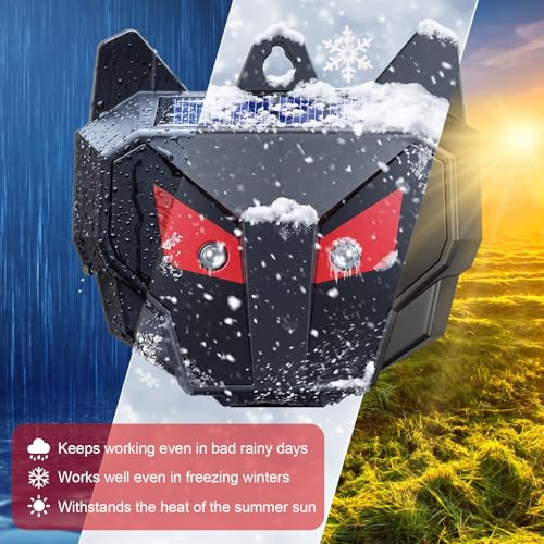 8 Pcs Solar Predator Light Nocturnal Animal Repeller Outdoor Coyote Deterrent Devices Light Sensor Animal Repellent for Chicken Coop Skunk Deer Fox Raccoon Cat Garden Yard Farm