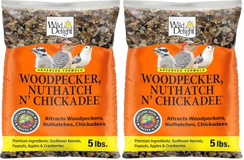 Wild Delight Woodpecker, Nuthatch N' Chickadee Food, 5 lb (Pack of 2) - size: 5 Pound (Pack of 2), style: Nuthatch N' Chickadee