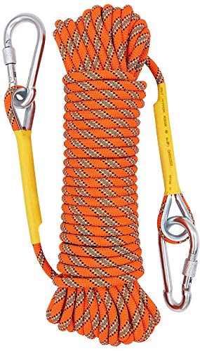 X XBEN Outdoor Climbing Rope 10M(32ft) 20M(64ft) 30M(96ft) 50M(160ft) 70M(230ft) 152M(500FT) 352M(1000FT) Static Rock Climbing Rope for Escape Rope Ice Climbing Equipment Fire Rescue Parachute - color: Orange, size: 1/3 Inch x 1000 Feet