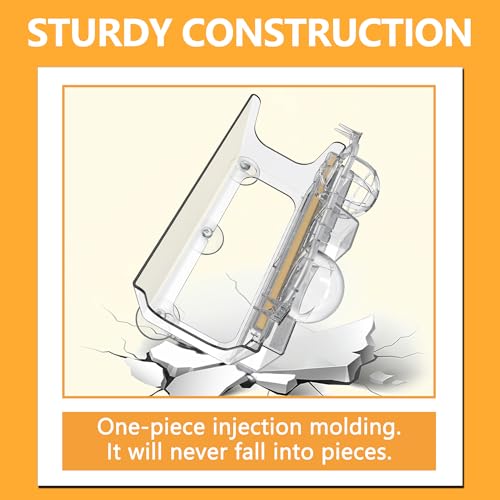 LUJII 6-in-1 Window Bird Feeder with Strongest Suction Cups, All-in-one Feeder for Bird Seed, Suet Ball, Mealworm, Oriole Orange Fruit, Jam or Water, 2 Removable Trays for Easy Cleaning, Clear - color: Clear, size: L