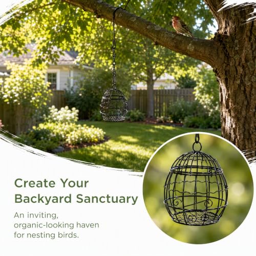 TJE Hummingbird Nest Material Holder, 2 Pack Hanging Cager
