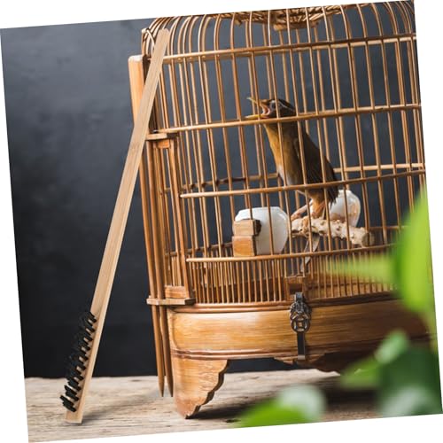 Toddmomy 2pcs Bird Cage Cleaning Kit Steel Brush Set Bird Droppings Cleaner Cage Cleaning Brush Set Chicken Coop Accessory