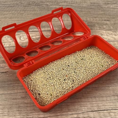 Small Poultry Feeder Porous Anti Grab Anti Spill Design for Chicken and Quail Coops, Backyards and Farm Use, 12 Holes - color: 12 holes