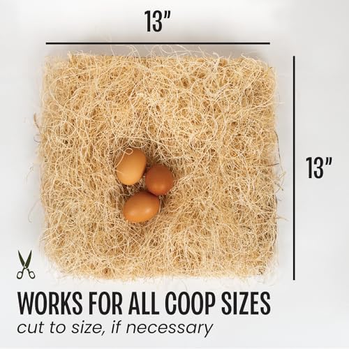 MagJo Aspen Nesting Pads for Chicken Coops - USA Grown Aspen Excelsior Nest Box Liners 13x13-6 Pack - size: 6 PACK