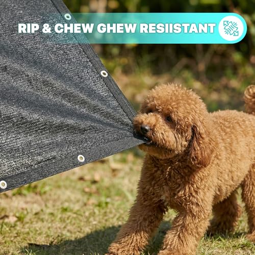 Royal Shade 2' x 6' Black Custom Size 90% Shade Cloth Dog Kennel Shade Mesh Tarp Sunblock with Grommets for Dog Kennel Cover, Fence Privacy Screen, Greenhouse, Chicken Coop & Pet Playpen. - color: Black, size: 2' X 6' Custom Size