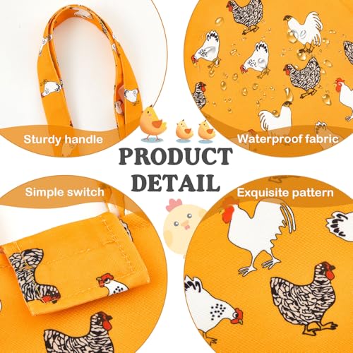 Paterr 2 Pack Chicken Holder Bag, Chicken Carrier Sling Catching Hand Bag Hen Sling with Handle Farm Supplies for Hen Rooster Transport Traveling Hiking Driving(Yellow,13.5 x 13.5 Inch) - color: Yellow, size: 13.5 x 13.5 Inch