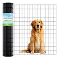 3ft x 50ft Black Vinyl Coated Welded Wire Fence | Heavy Duty Garden Fencing, Chicken Coop Poultry Run, Dog Fence & Garden Protector for Vegetables - size: 3 ft X 50 ft