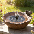 Solar Bird Bath Fountain,Sunflower with Resting Bird,Solar Powered with 3 Nozzles,Outdoor Garden Bird Bath,Solar Water Fountain for Bird Bath,Hummingbird Bird Bath for Outdoor