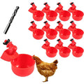 Chicken Water Cup Waterer for Poultry, 3/8 in Automatic Filling Waterer Poultry Drinking Bowl Chicken Water Feeder, Automatic Poultry Drinking Bowl for Duck Turkey Rabbit Geese Farm (6)