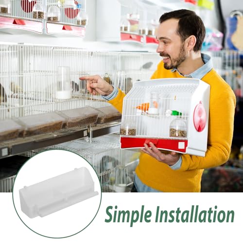 SEWACC Automatic Hanging Bird Feeder 2pcs with Anti-Splash Design, Wet and Dry Food Tray for Outdoor Use, Parrot and Cockatiel Food Dispenser, Bird Cage Accessory