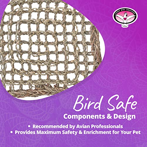 Super Bird Creations SB50008 Seagrass Mat for Cage Decor, Pet Enrichment and Boredom Relief - Versatile Toy-Making Base - Ideal for Parrots - Small to Large Birds & Reptiles - 7"x12" (3 Pack) - size: 7"x12" (3 Pack)